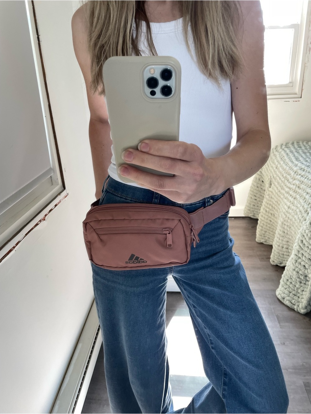 Adidas Dusty Pink Waist/Crossbody Bag Fanny Pack